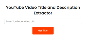 YouTube video title and description extractor