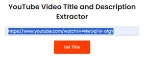 YouTube video title and description extractor